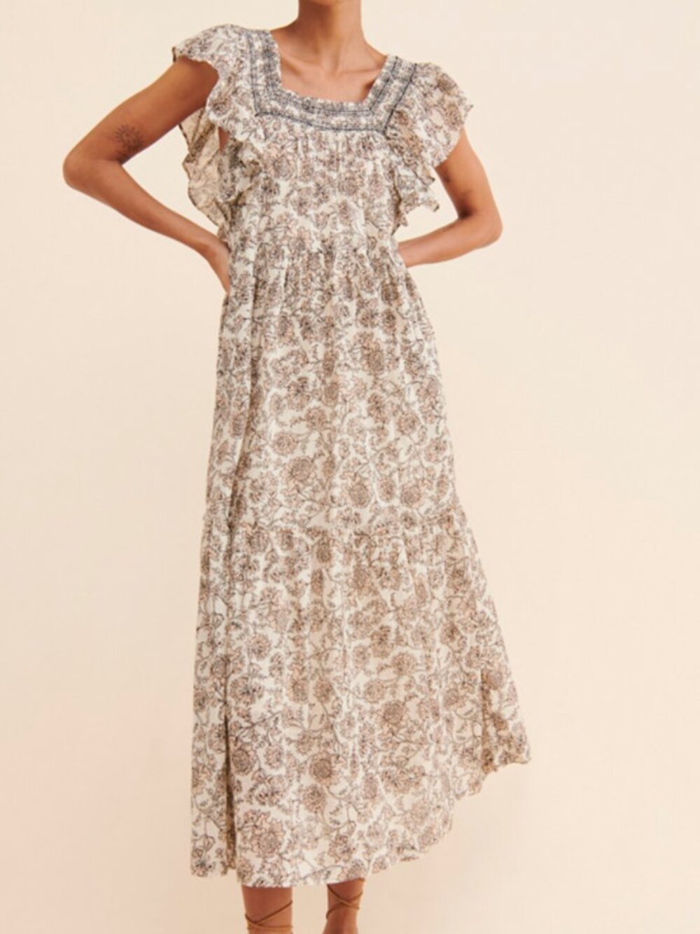 Free People Bonita Printed Midi Dress